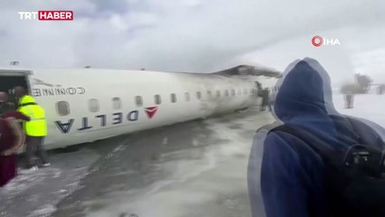 Kanada'da yolcu uçağı iniş sırasında kaza yaptı