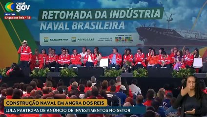 Lula brinca em evento de investimentos para a Petrobras