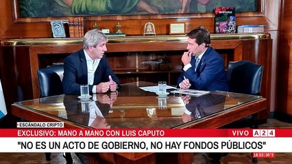 Luis Caputo: "Quiero aclarar que esto no es un acto de Gobierno"