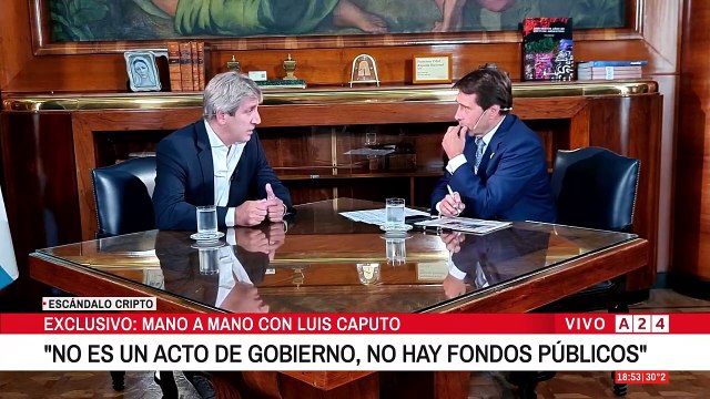 Luis Caputo: Quiero aclarar que esto no es un acto de Gobierno