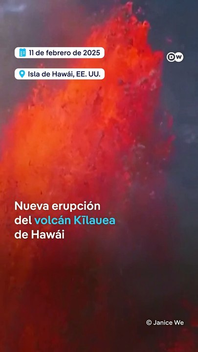 Volcán Kīlauea en Hawái en acción