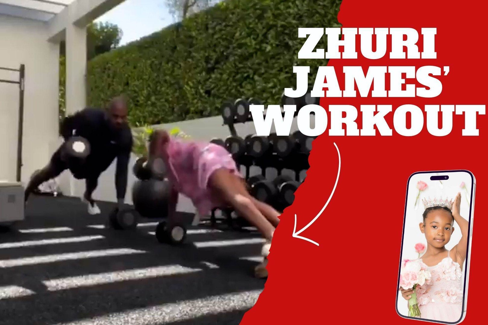 Putting in the work! Zhuri James trains with his dad LeBron James as she strives for greatness