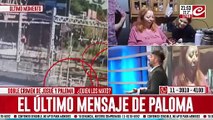 El último mensaje de Paloma: 