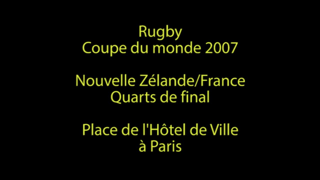 Rugby - coupe du monde 2007 - Nouvelle-Zélande/France (quarts de final)