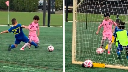 Ciro Messi demuestra que heredó el talento de su padre con espectacular jugada