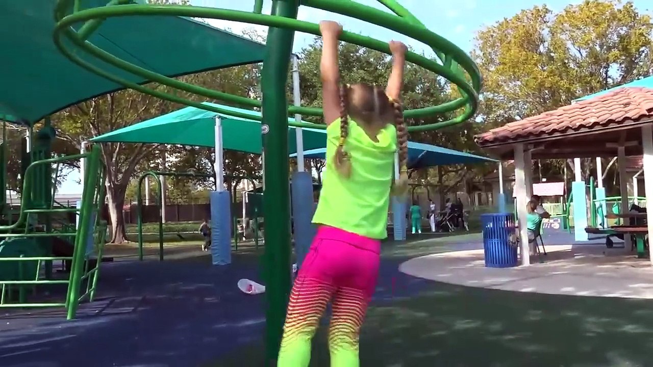 Diana and Baby Doll play on the Outdoor Playground