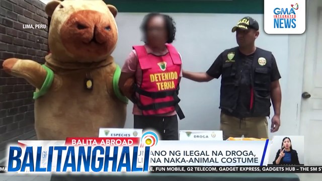 Lalaking tulak umano ng ilegal na droga, naaresto ng pulis na naka-animal costume | Balitanghali