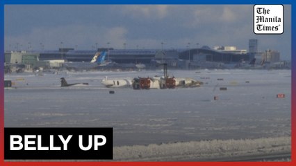 Delta plane flips upside down in Toronto crash, at least 18 injured
