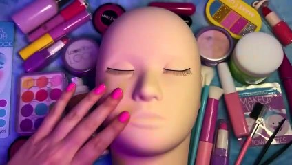 ASMR Fake Makeup on Mannequin (Whispered)