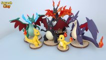 Making Shiny Charmander family Pokémon out of clay