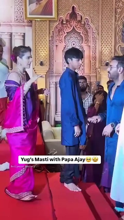 Ajay Devgan and Yug devgan Masti