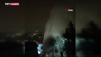 Ankara’da su deposu patladı, caddeleri su bastı