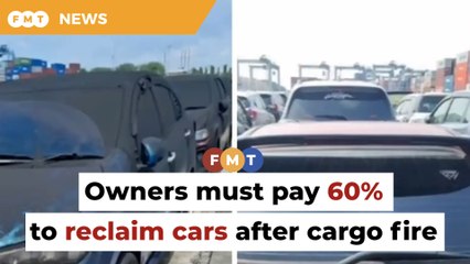 Owners told to pay 60% to reclaim cars stranded after cargo ship fire