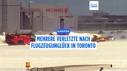 "Hingen wie Fledermäuse" in den Sitzen: Flugzeug überschlägt sich in Toronto