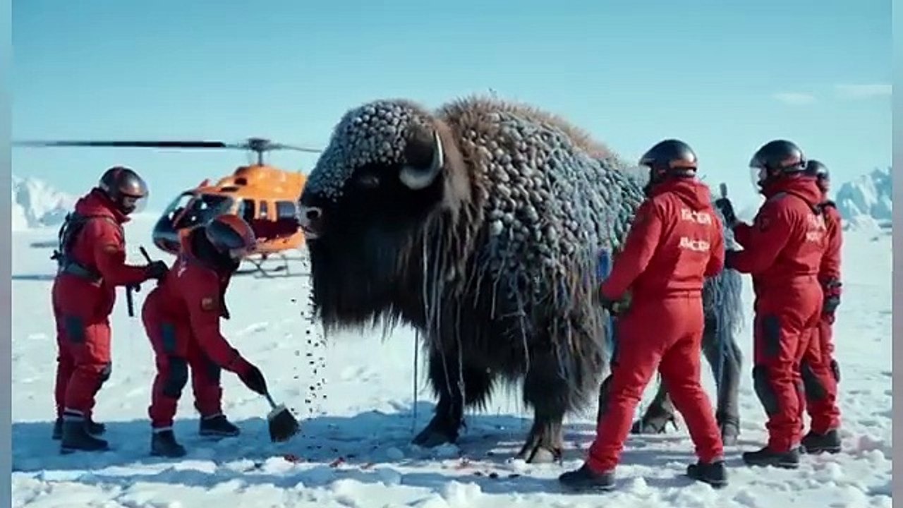 Rescued American Bison Helps Back Its Rescuer In Storm And Saves Her Life