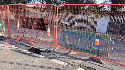 Road collapse in Maidstone