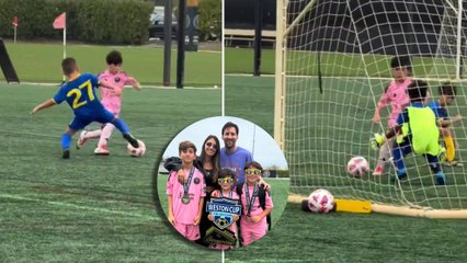 El golazo del hijo menor de Messi que recuerda a su padre
