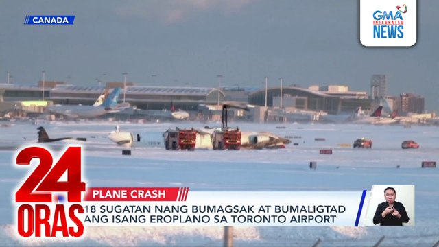 18 sugatan nang bumagsak at bumaligtad ang isang eroplano sa Toronto Airport