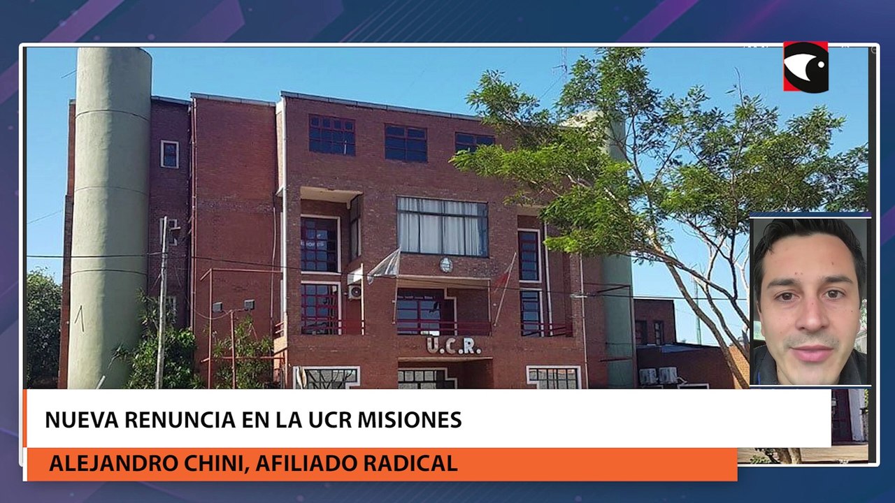 Nueva renuncia en la UCR Misiones, Alejandro Chini, afiliado radical