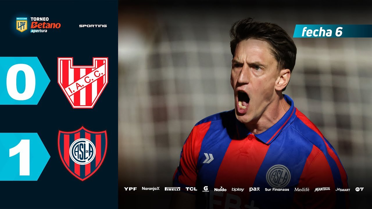 Instituto vs San Lorenzo (0-1) | LPF Torneo Apertura 2025 | Fecha 6