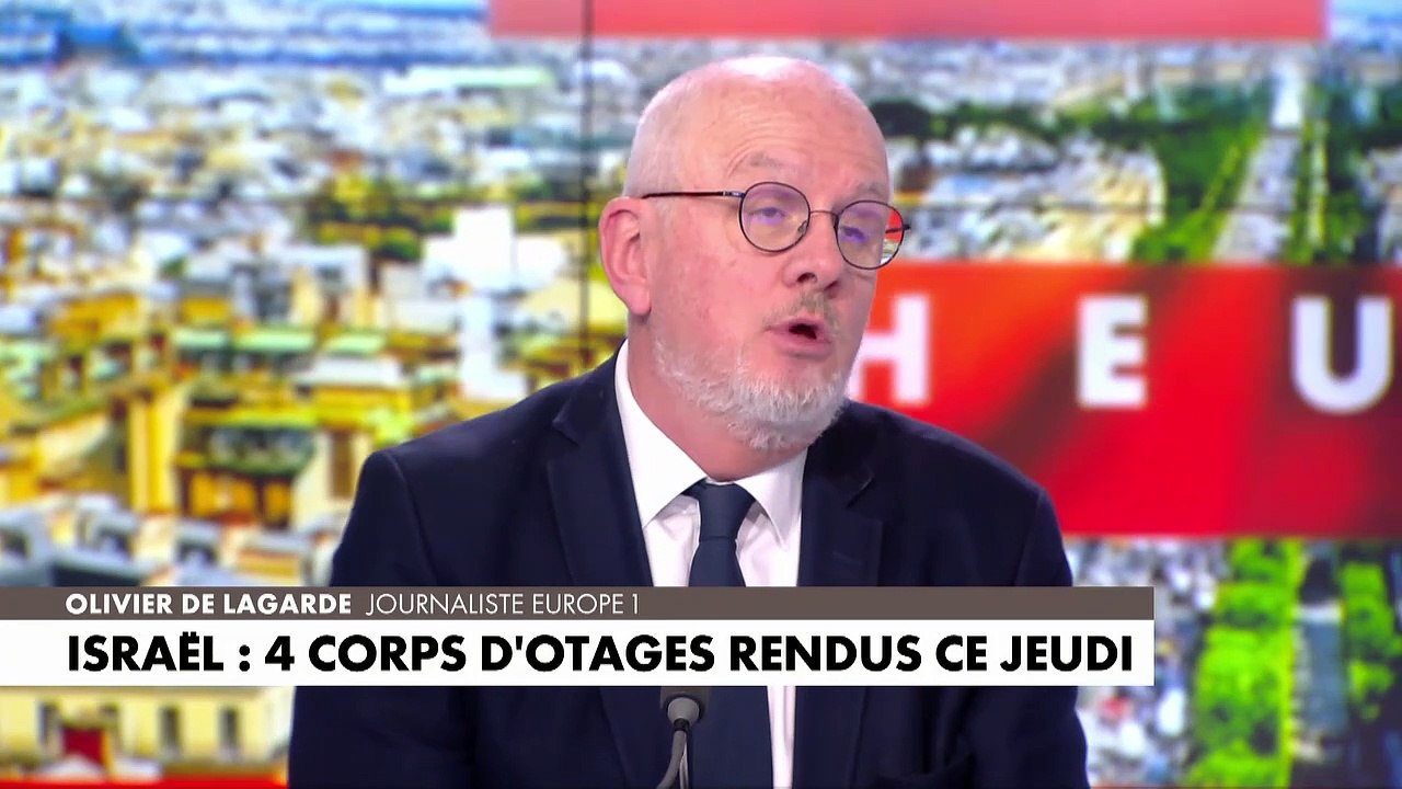 Quatre corps d'otages israéliens rendus ce jeudi, la réaction d'Emmanuel Macron aux discussions entre la Russie et les États-Unis : L’Heure des Pros du 19/02/2025