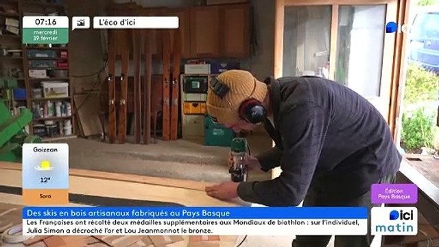 Un menuisier ébéniste de Saint-Esteben réalise des skis en bois