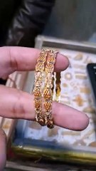 Two gold bangles, best design in 21 carat.