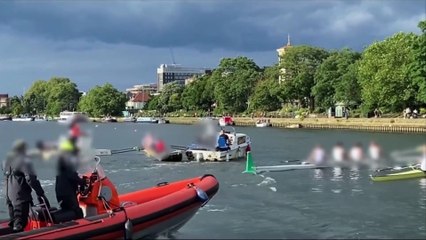 Moment boater drives through River Thames regatta and screams ‘you don’t own the f***** water’