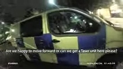 Arrest footage after man threatened to put ex in wheelchair