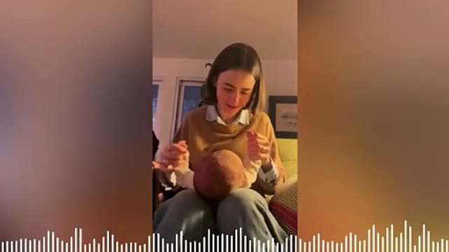 Watch: Lily Collins introduces newborn daughter to grandfather Phil Collins’ music
