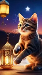 Ramadan Brings Us Together: A Cat Plays with Joy!