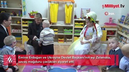 Emine Erdoğan, Olena Zelenska ile Ankara'daki Ukraynalı yetim çocukları ziyaret etti