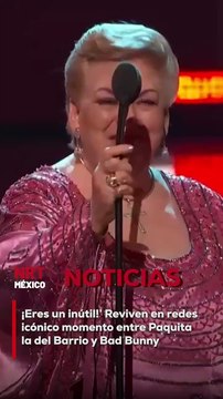 El icónico momento entre Paquita la del Barrio y Bad Bunny ha vuelto a ser tendencia en redes sociales, donde los fans han recordado el instante en el que la legendaria cantante mexicana le dedicó su famosa frase ¡Eres un inútil! al reguetonero durante