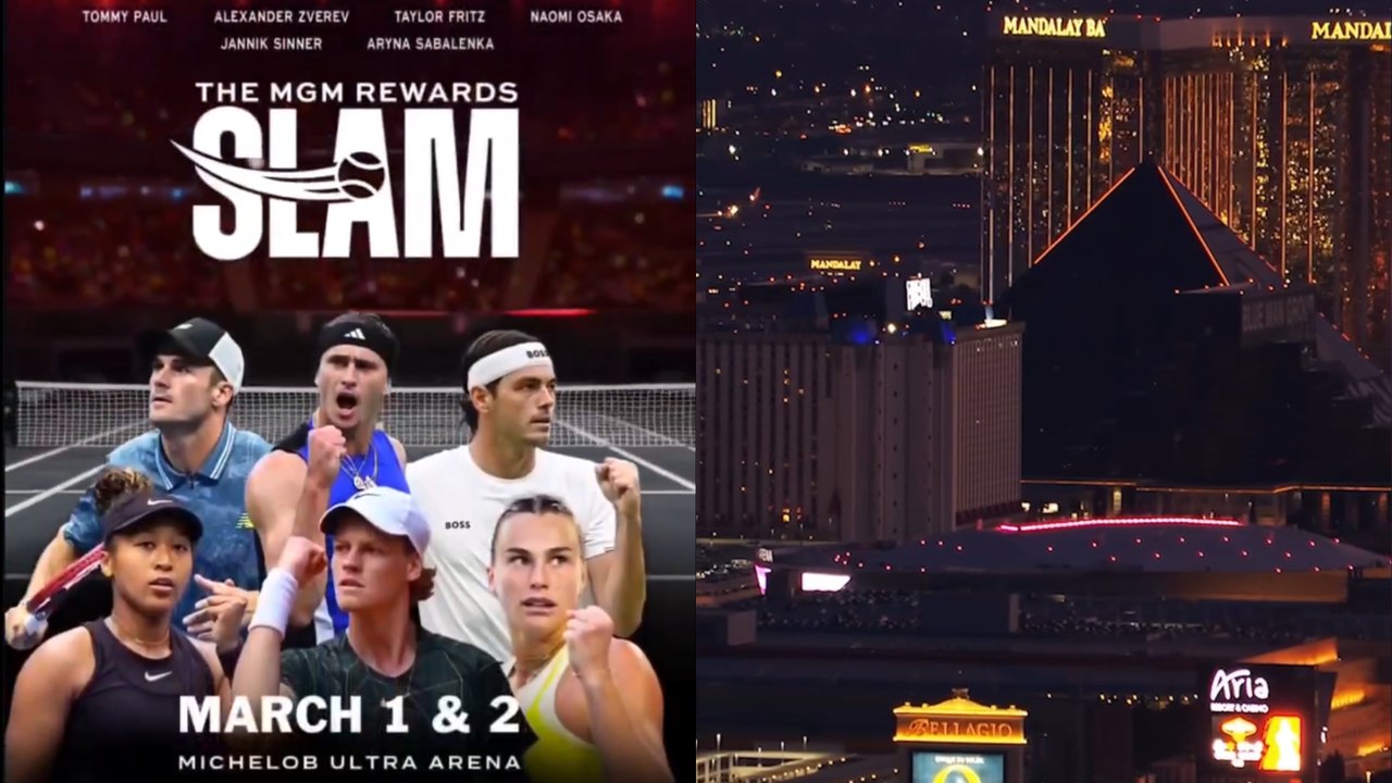 Tennis - Exhibition 2025 - Jannik Sinner, Aryna Sabalenka, Naomi Osaka, Alexander Zverev, Tommy Paul and Taylor Fritz will play the MGM Rewards Slam