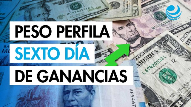 Peso avanza contra el dólar y perfila sexto día consecutivo de ganancias