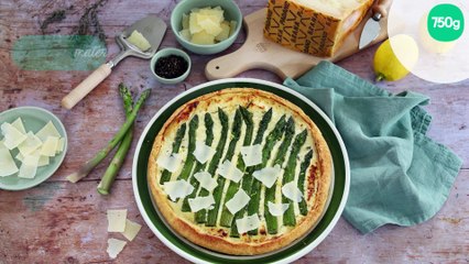 Tarte salée aux asperges vertes et Grana Padano AOP