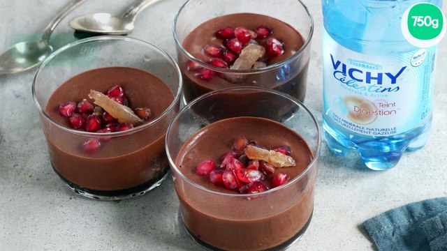 Mousse à l'eau au chocolat et aux marrons