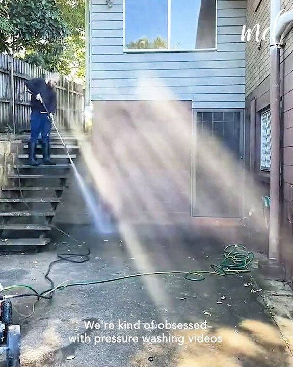This pressure washing is oddly so satisfying