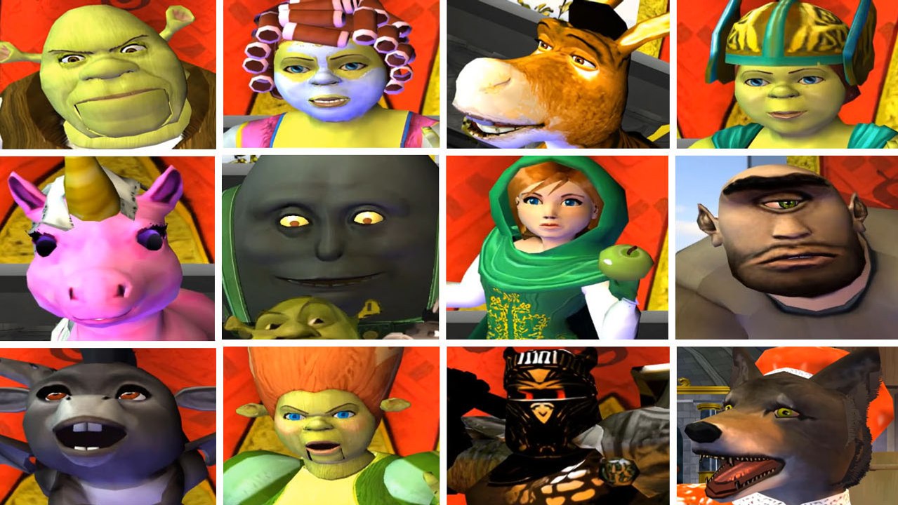 Shrek SuperSlam All Characters & Skins (Gamecube, PS2) 4K