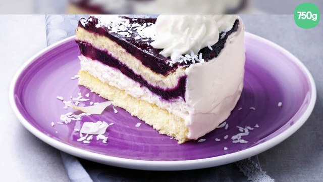 Bavarois à la noix de coco et aux myrtilles