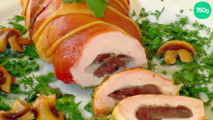 Poulet farci soubise