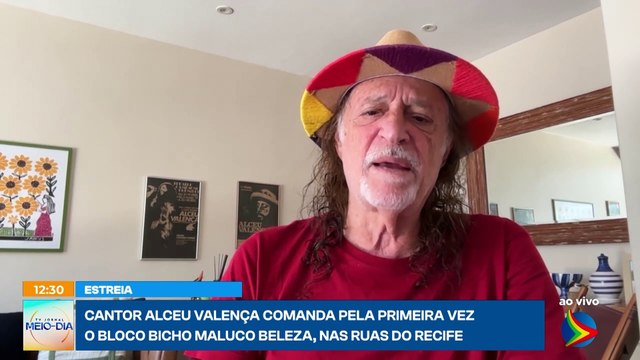 Alceu Valença estreia o Bloco Bicho Maluco Beleza no Recife neste domingo (23)