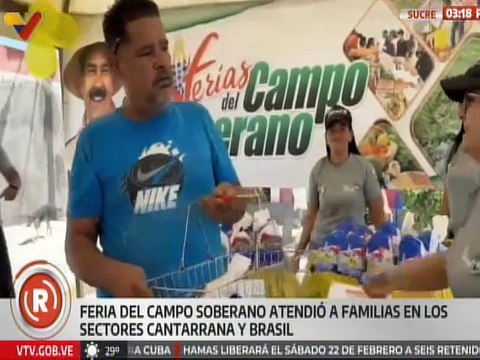 Feria del Campo Soberano distribuyó más de 8 toneladas de alimentos en el estado Sucre