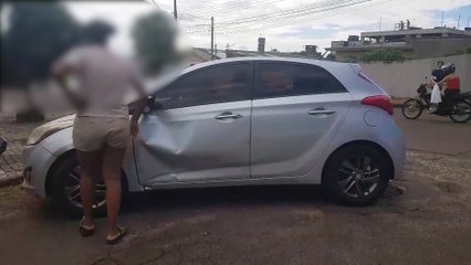 Acidente entre moto e HB20 é registrado no Parque São Paulo