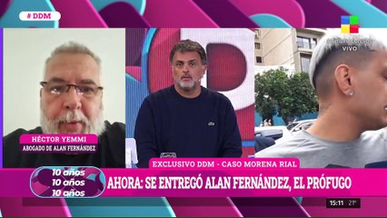 🔴 SE ENTREGÓ ALAN FERNÁNDEZ, el prófugo del caso Morena Rial: Habla su abogado HÉCTOR YEMMI