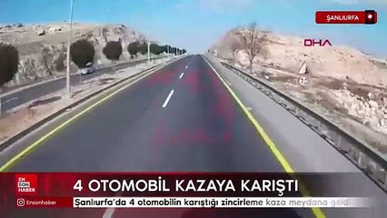 Şanlıurfa'daki zincirleme kaza kameralara yansıdı