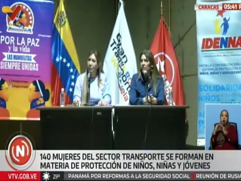 Caracas | 140 féminas del sector transporte se formaron en materia de protección de niños y niñas