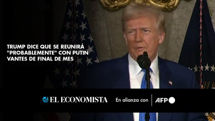 Trump dice que se reunirá "probablemente" con Putin antes de final de mes