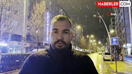Çankırı'da Lapa Lapa Kar Yağışı Etkili Oluyor
