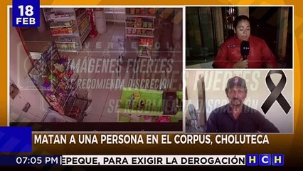Asi fue el asesinato de un hombre dentro de un supermercado en El Corpus, Choluteca